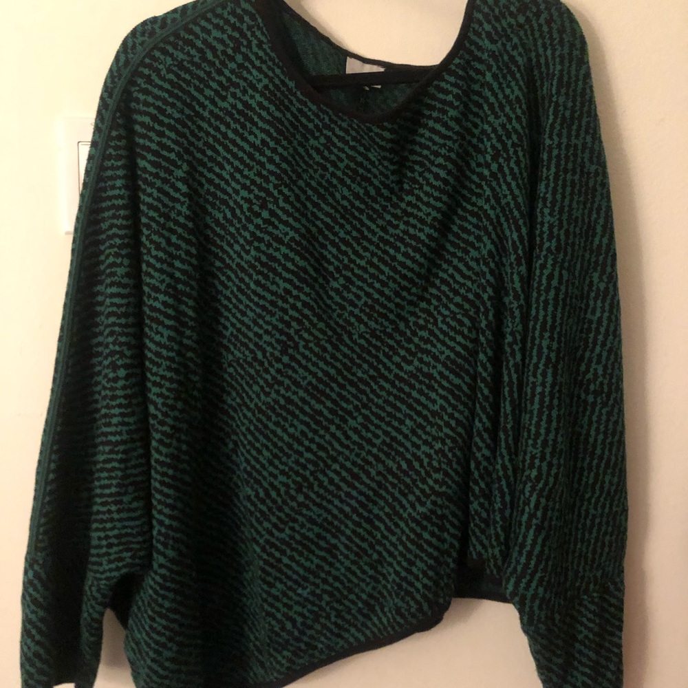 Ming Striped Sweater Poncho